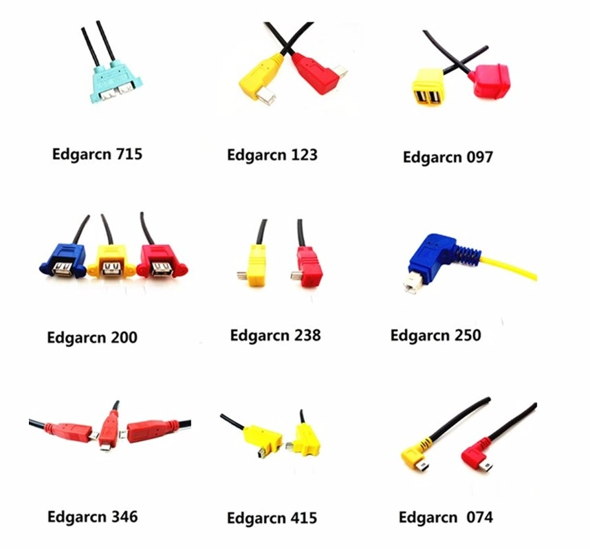 USB 2.0 4 Way Cable Molded Cable Overmolded Computer Cable Assemblies for Date Wireharness