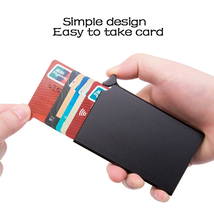 Wholesale Custom Metal Wallet Card Holders Designer ID Credit Plastic Silicone PVC Leather Business Place Magnetic RFID Aluminum Alloy Card Holder