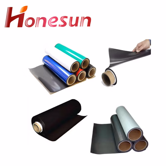 Aimant en caoutchouc de réfrigérateur adhésif isotrope anisotrope flexible fort